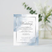 Budget Wedding Powder Blue Silver Abstrakt (Stehend Vorderseite)