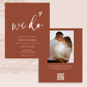 Budget Wedding Qr Code Burnt Orange Terracotta