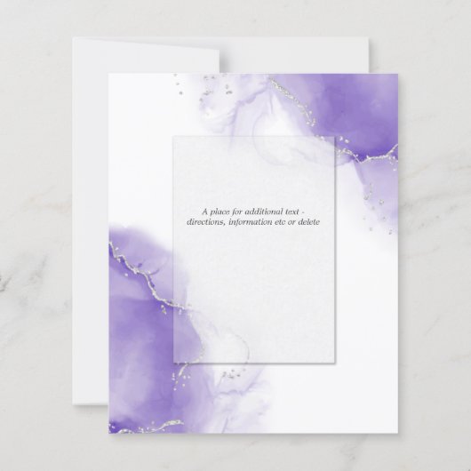 Budget Wedding Rainbow Violet Silver Abstrakt (Rückseite)