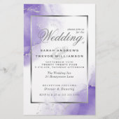 Budget Wedding Rainbow Violet Silver Abstrakt (Vorderseite)