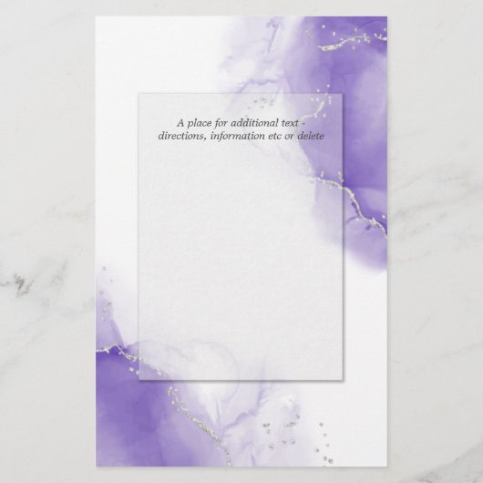 Budget Wedding Rainbow Violet Silver Abstrakt (Rückseite)