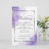 Budget Wedding Rainbow Violet Silver Abstrakt (Stehend Vorderseite)