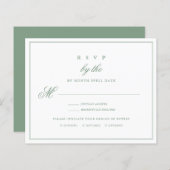Budget Wedding RSVP Basil Green (Vorne/Hinten)