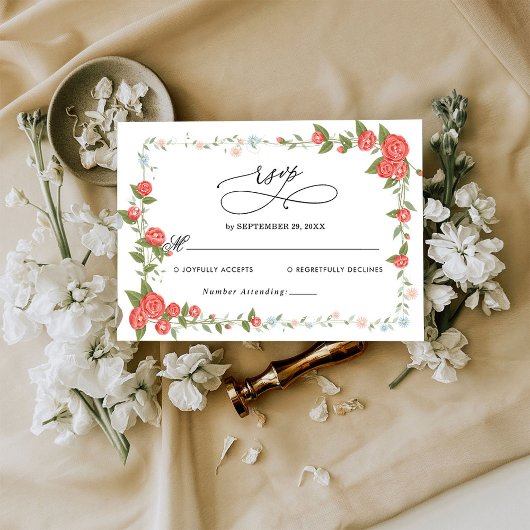 Budget Wedding RSVP Card