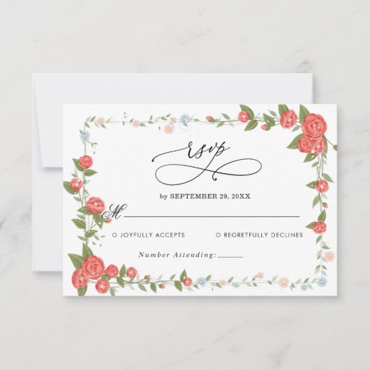 Budget Wedding RSVP Card Karte (Vorderseite)