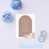 Budget Wedding Rustic White Pumpkins Boho Flyer (Einzeln)