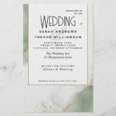 Budget Wedding Sage Green Abstrakt Skies (Vorderseite)