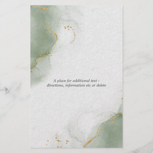 Budget Wedding Sage Green Abstrakt Skies (Rückseite)