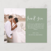 Budget Wedding Sage Green Foto Vielen Dank Karten (Vorne)