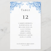 Budget Wedding Seating Chart Table Chinoiserie (Vorderseite)