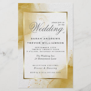 Budget Wedding Soft Gold Abstrakt marmoriert