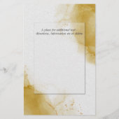 Budget Wedding Soft Gold Abstrakt marmoriert (Rückseite)