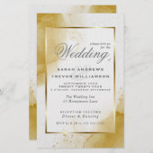 Budget Wedding Soft Gold Abstrakt marmoriert (Vorne/Hinten)