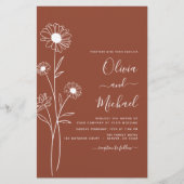 Budget Wedding Terracotta Burnt Orange Floral (Vorderseite)