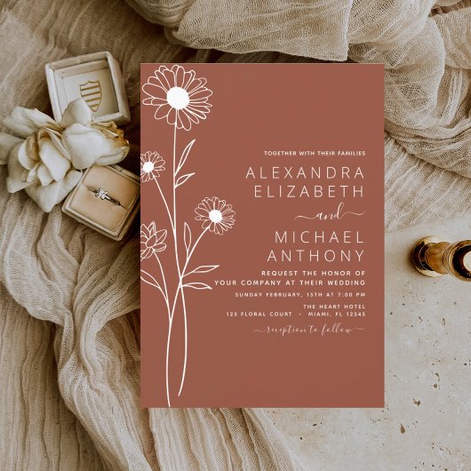 Budget Wedding Terracotta Burnt Orange Floral
