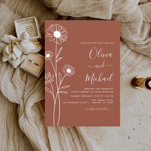 Budget Wedding Terracotta Burnt Orange Floral