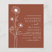 Budget Wedding Terracotta Burnt Orange Floral (Vorderseite)