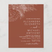 Budget Wedding Terracotta Burnt Orange Floral Flyer (Vorne)