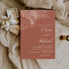 Budget Wedding Terracotta Burnt Orange Floral Flyer