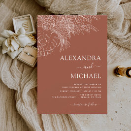 Budget Wedding Terracotta Burnt Orange Floral Flyer