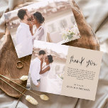 Budget Wedding Terracotta Foto Vielen Dank Karten<br><div class="desc">Budget Terracotta Wedding Dankeschön Karten,  die ein Foto auf der Vorder-und Rückseite haben. Die Dankeschön-Karten enthalten eine moderne,  handgeschriebene,  kursive Schriftzeichen-Typografie,  die elegant,  einfach und modern nach Ihrer Hochzeitsfeier zu benutzen sind.</div>