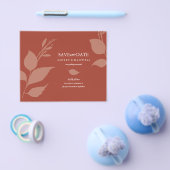 Budget Wedding Terracotta Save the Date Flyer (Einzeln)