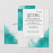 Budget Wedding Türkis Abstrakt Skies (Vorne/Hinten)