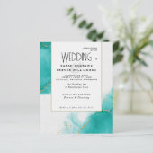 Budget Wedding Türkis Abstrakt Skies (Stehend Vorderseite)