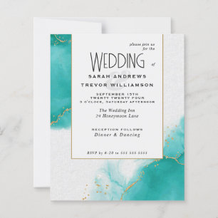 Budget Wedding Türkis Abstrakt Skies