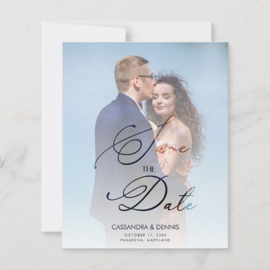 Budget Wedding Vellum Transparency Photo Script (Vorderseite)