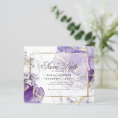 Budget Wedding Wild Wisteria Gold Abstrakt (Stehend Vorderseite)