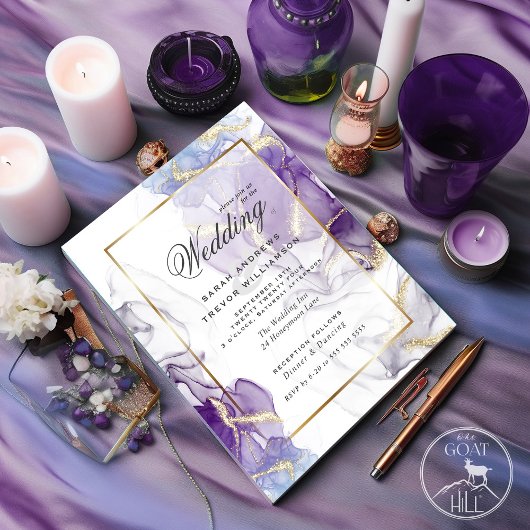 Budget Wedding Wild Wisteria Gold Abstrakt