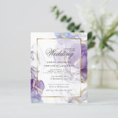 Budget Wedding Wild Wisteria Gold Abstrakt (Stehend Vorderseite)