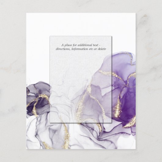 Budget Wedding Wild Wisteria Gold Abstrakt (Rückseite)