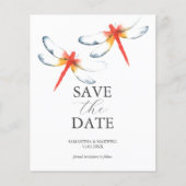 Budget Weddings Save The Date Dragonfly Flyer (Vorne)