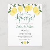 Budget WeddingShower Main Squeeze Lemon Einladung (Vorderseite)