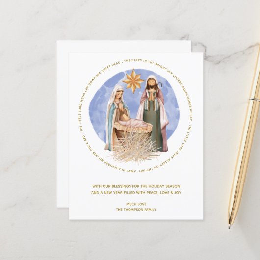 Budget weg in einer gefährdeten Weihnachtskarte de (Vorderseite/Rückseite Beispiel)