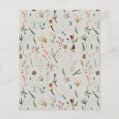 BUDGET Weihnachten 1 Foto Bogen Aquarell botanisch Flyer (Hinten)