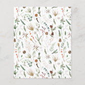 Budget Weihnachten 1 Foto Bogen Aquarell botanisch Flyer (Hinten)