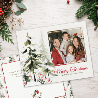 BUDGET Weihnachten 1 Foto Wasserfarbe Tannenbaum Flyer