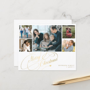 BUDGET Weihnachten 5 Fotos Collage Holiday Card