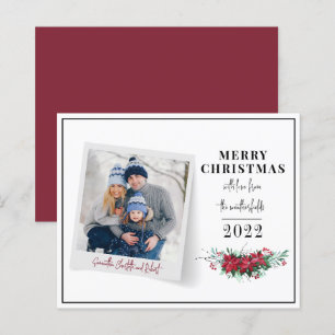 Budget Weihnachten Familie Foto Grußkarte