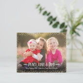 Budget Weihnachten Foto Peace Liebe Join Gold Card (Stehend Vorderseite)