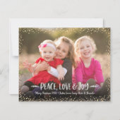 Budget Weihnachten Foto Peace Liebe Join Gold Card (Vorderseite)