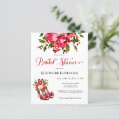 Budget Weihnachten Heelse Bridal Dusche Einladung (Stehend Vorderseite)