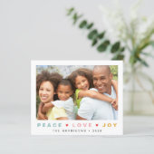 Budget Weihnachten Liebe Freude Foto Weihnachtskar (Stehend Vorderseite)