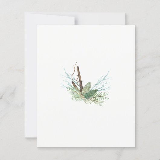 Budget Weihnachten Moderne Open House Einladung (Rückseite)