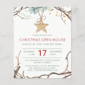 Budget Weihnachten Moderne Open House Einladung Flyer (Vorne)