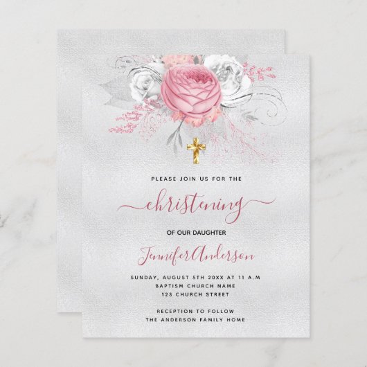 Budget Weihnachten Rosa Blumenladen (Vorne/Hinten)