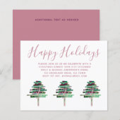 Budget Weihnachten Rose Gold Einladungen, Brief (Vorne/Hinten)